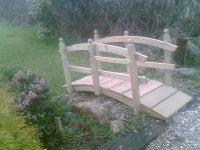 Custom made wooden garden furniture.