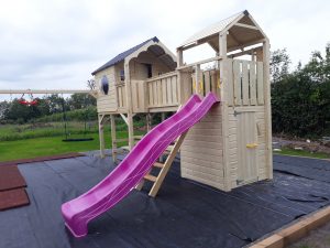 Heavy Duty Wavy Slide for Climbing Frame or Treehouse for 1500mm Platform (Lilac)